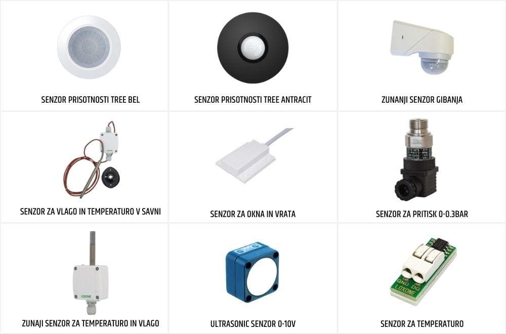 Različni senzorji Loxone