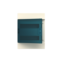 NADOMETNO PLASTIČNO OHIŠJE MISTRAL41 S PROZORNIMI VRATI, 2X12 TE, IP41, RAL 7035