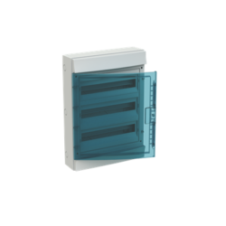 NADOMETNO PLASTIČNO OHIŠJE MISTRAL65 S PROZORNIMI VRATI, 3X18 TE, IP65, RAL 7035 - slika 3