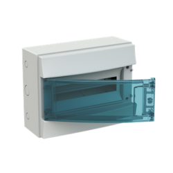 NADOMETNO PLASTIČNO OHIŠJE MISTRAL65 S PROZORNIMI VRATI, 1X12 TE, IP65, RAL 7035 - slika 3