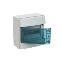 NADOMETNO PLASTIČNO OHIŠJE MISTRAL65 S PROZORNIMI VRATI, 1X8 TE, IP65, RAL 7035 - slika 3