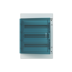 NADOMETNO PLASTIČNO OHIŠJE MISTRAL65 S PROZORNIMI VRATI, 3X18 TE, IP65, RAL 7035