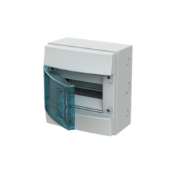 NADOMETNO PLASTIČNO OHIŠJE MISTRAL65 S PROZORNIMI VRATI, 1X8 TE, IP65, RAL 7035 - slika 2