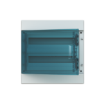 NADOMETNO PLASTIČNO OHIŠJE MISTRAL65 S PROZORNIMI VRATI, 2x18 TE, IP65, RAL 7035