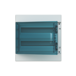 NADOMETNO PLASTIČNO OHIŠJE MISTRAL65 S PROZORNIMI VRATI, 2x18 TE, IP65, RAL 7035