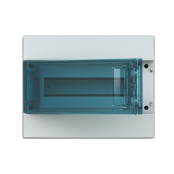 NADOMETNO PLASTIČNO OHIŠJE MISTRAL65 S PROZORNIMI VRATI, 1X12 TE, IP65, RAL 7035