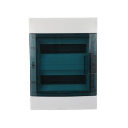 NADOMETNO PLASTIČNO OHIŠJE MISTRAL65 S PROZORNIMI VRATI, 2x12 TE, IP65, RAL 7035