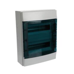 NADOMETNO PLASTIČNO OHIŠJE MISTRAL65 S PROZORNIMI VRATI, 2x12 TE, IP65, RAL 7035 - slika 3