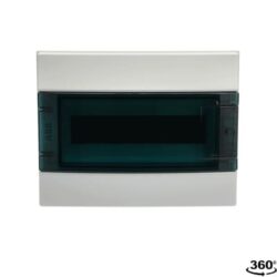 NADOMETNO PLASTIČNO OHIŠJE MISTRAL65 S PROZORNIMI VRATI, 1X12 TE, IP65, RAL 7035 - slika 4