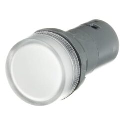 LED INDIKATOR, BELE BARVE, KOMPAKTNA, ČELNA MONTAŽA, #24V AC/DC - slika 3