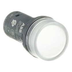 LED INDIKATOR BELE BARVE, KOMPAKTNA, ČELNA MONTAŽA, #230V AC - slika 4