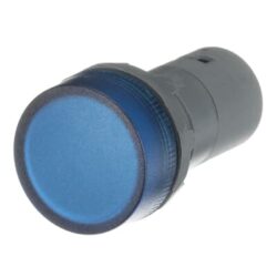 LED INDIKATOR, MODRE BARVE, KOMPAKTNA, ČELNA MONTAŽA, #230V AC - slika 3