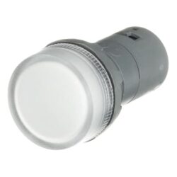 LED INDIKATOR BELE BARVE, KOMPAKTNA, ČELNA MONTAŽA, #230V AC - slika 3