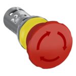 IZKLOP V SILI, GOBASTA TIPKA Z ZASUKOM, 1NO+1NC, 40 MM